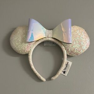 Disney Glittering Minnie Ears with Holographic Bow
